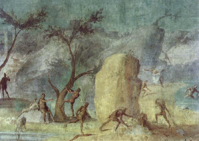 Scene from the Odyssey:Lestrygonians Preparing to Attack Ulysses's Ships,from a House on the Esquiline Hill,Rome, unknow artist